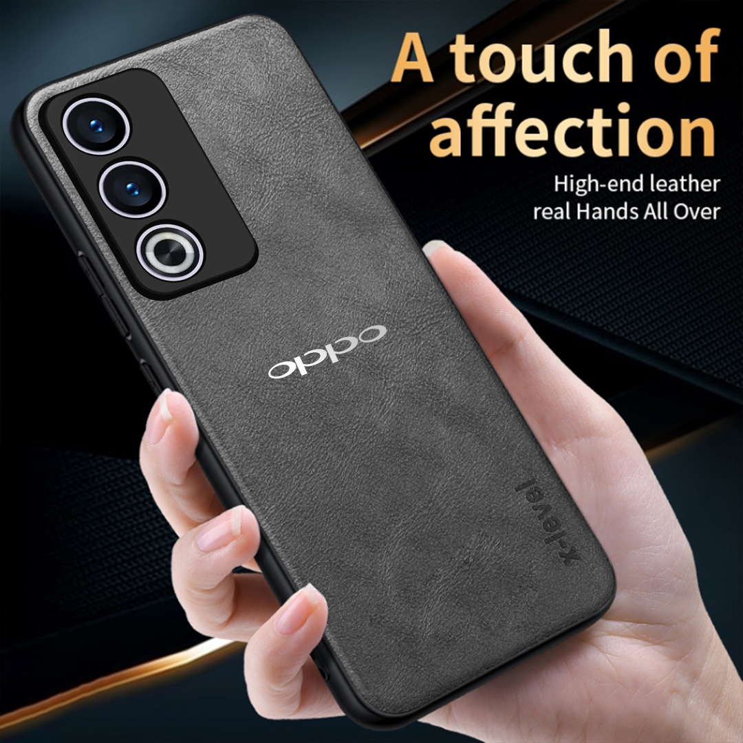 OPPO A3 Pro 5G Business Style PU LEATHER PROTECTIVE BACK CASE WITH CAMERA PROTECTION