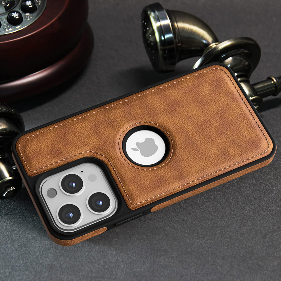 IPHONE 15/PLUS/PRO/MAX 5G Drop Protection | Raised Camera Edges Protective Back Leather Case