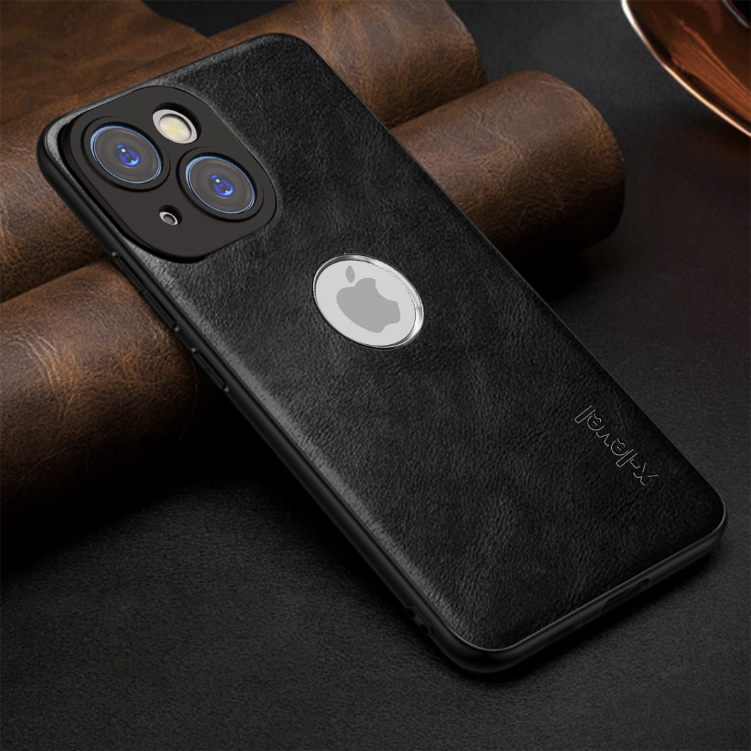 IPHONE 15 5G Business Style PU LEATHER PROTECTIVE BACK CASE WITH CAMERA PROTECTION