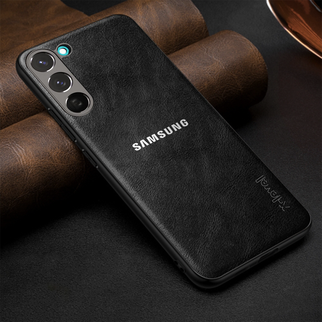 GALAXY S25 5G Business Style PU LEATHER PROTECTIVE BACK CASE WITH CAMERA PROTECTION