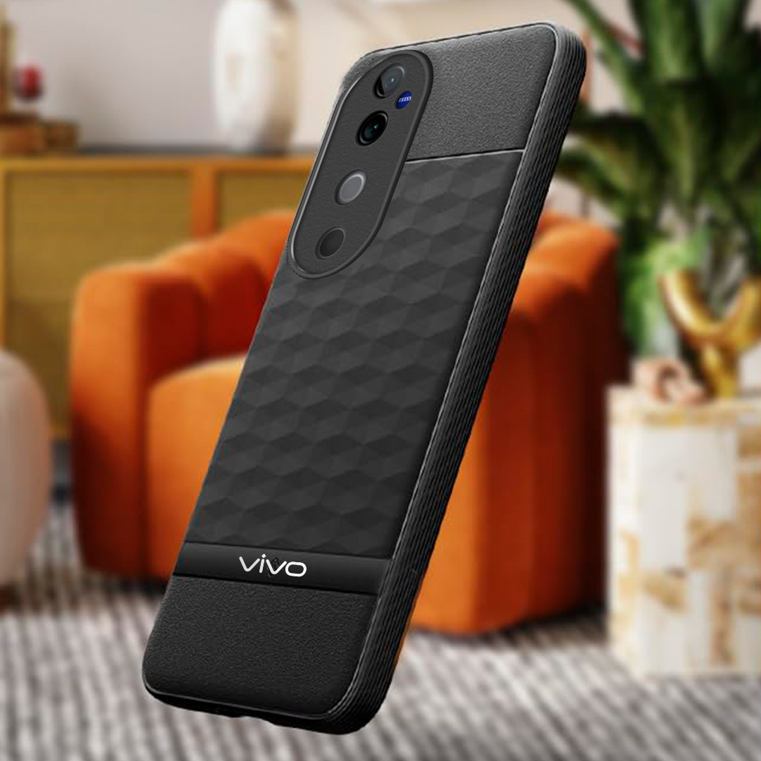 VIVO V40 5G 3D Hexa Cube Design Drop Protection | Camera Protection TPU Back Case
