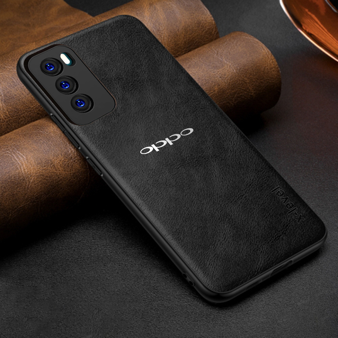 OPPO RENO 12/12 PRO 5G Business Style PU LEATHER PROTECTIVE BACK CASE WITH CAMERA PROTECTION