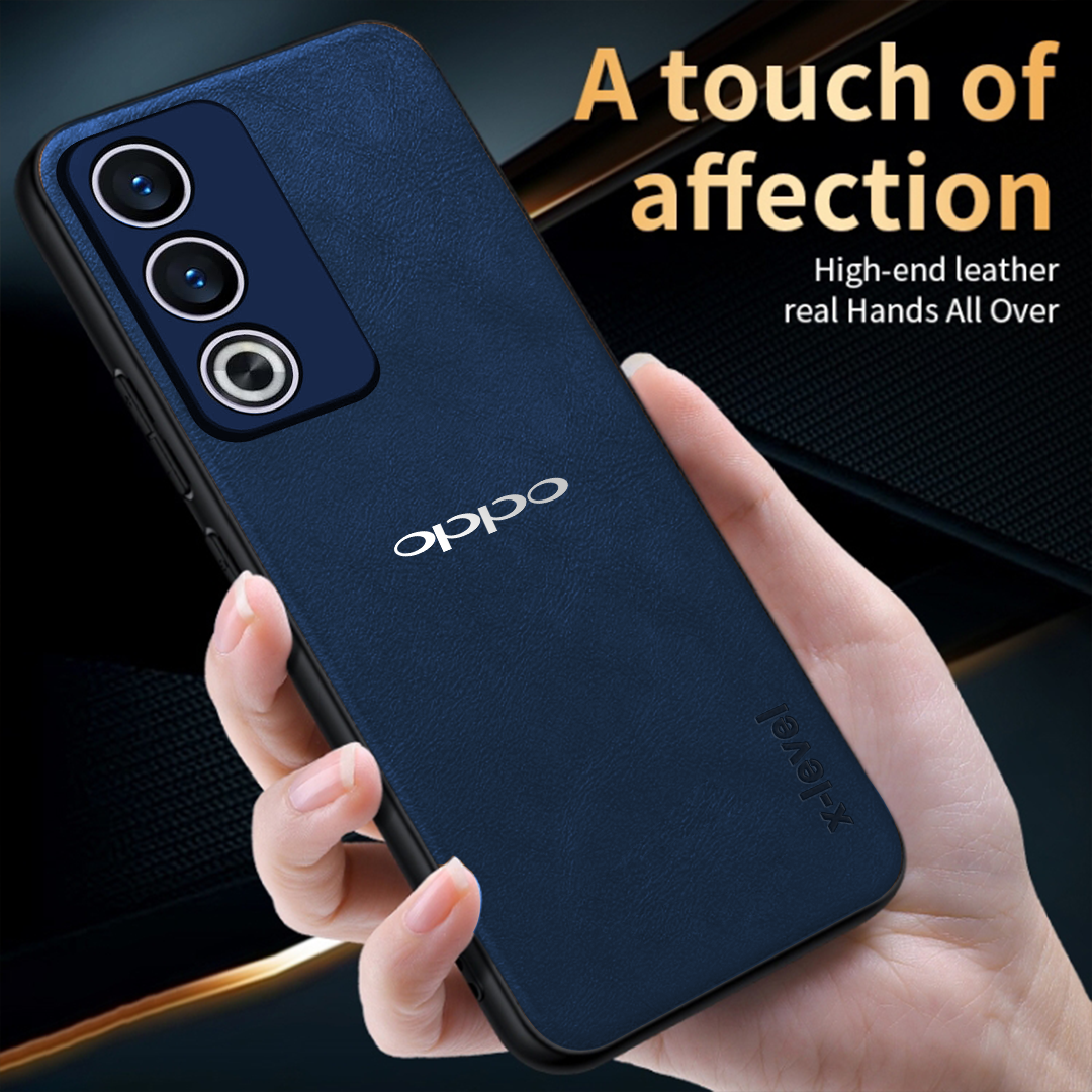 OPPO A3 Pro 5G Business Style PU LEATHER PROTECTIVE BACK CASE WITH CAMERA PROTECTION