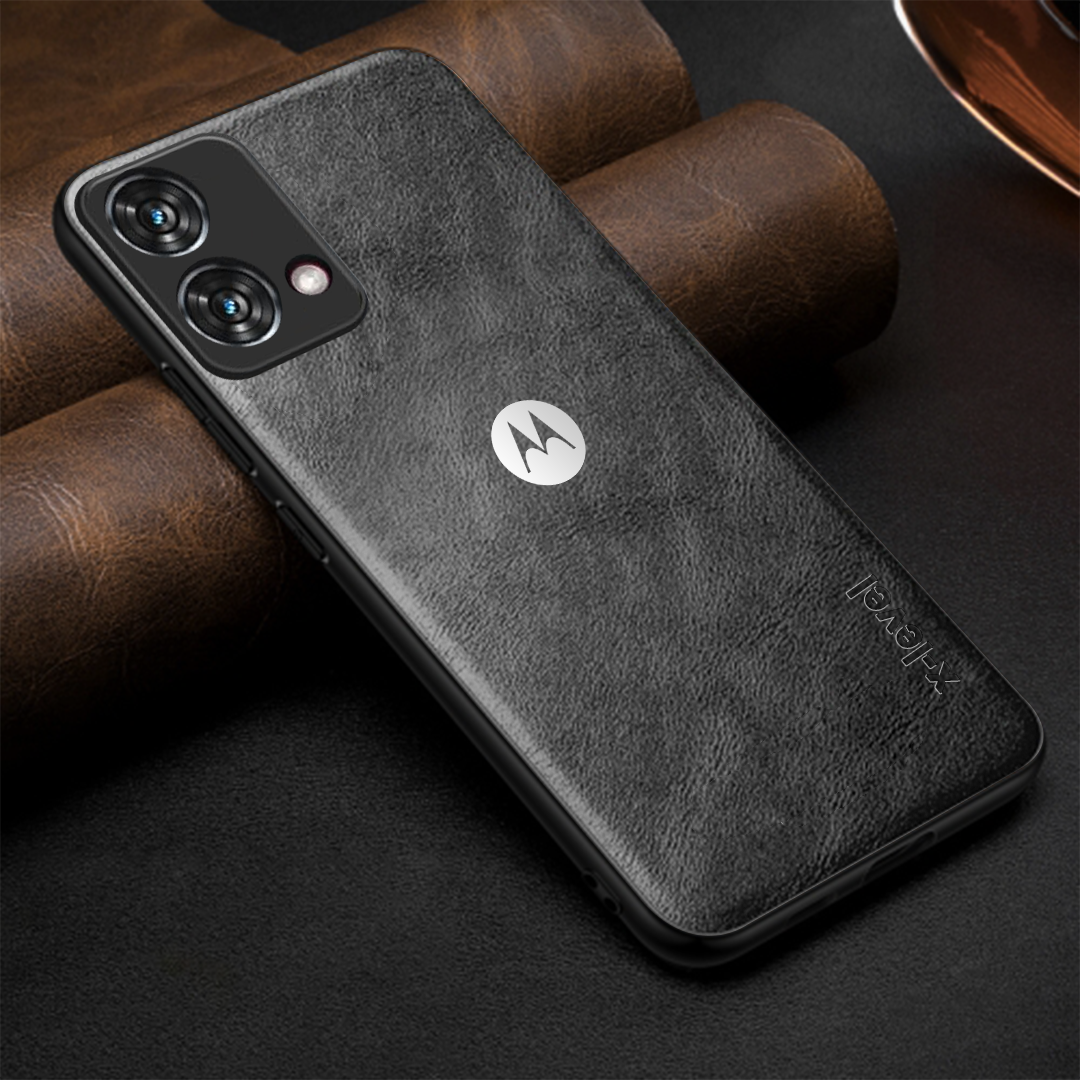 MOTO G84 5G Business Style PU LEATHER PROTECTIVE BACK CASE WITH CAMERA PROTECTION