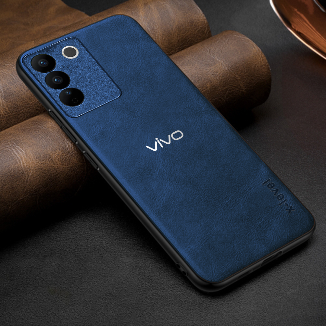 VIVO Y200 5G Business Style PU LEATHER PROTECTIVE BACK CASE WITH CAMERA PROTECTION