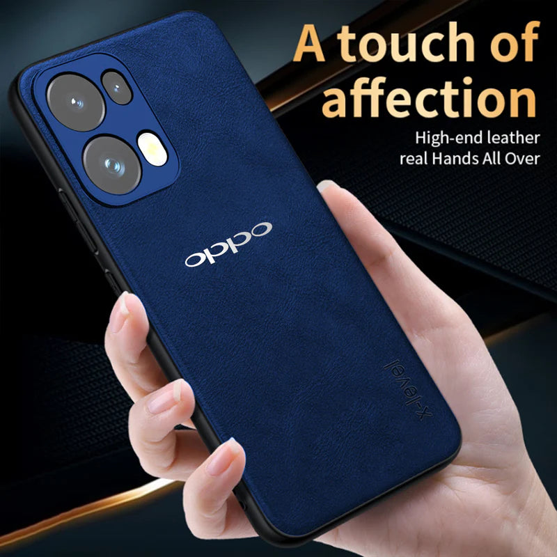 OPPO RENO 13 PRO 5G Business Style PU LEATHER PROTECTIVE BACK CASE WITH CAMERA PROTECTION