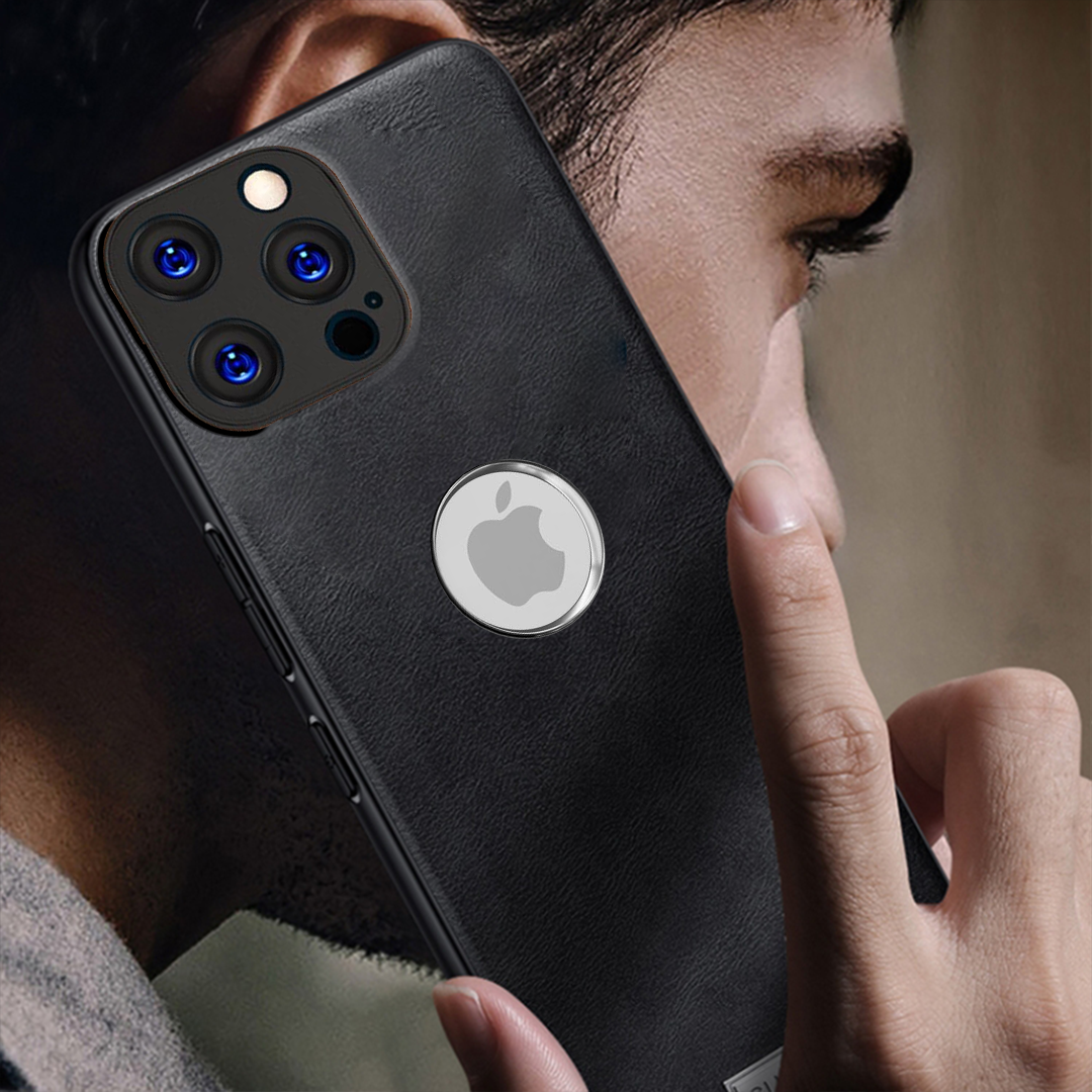 IPHONE 15 PRO MAX 5G Business Style PU LEATHER PROTECTIVE BACK CASE WITH CAMERA PROTECTION