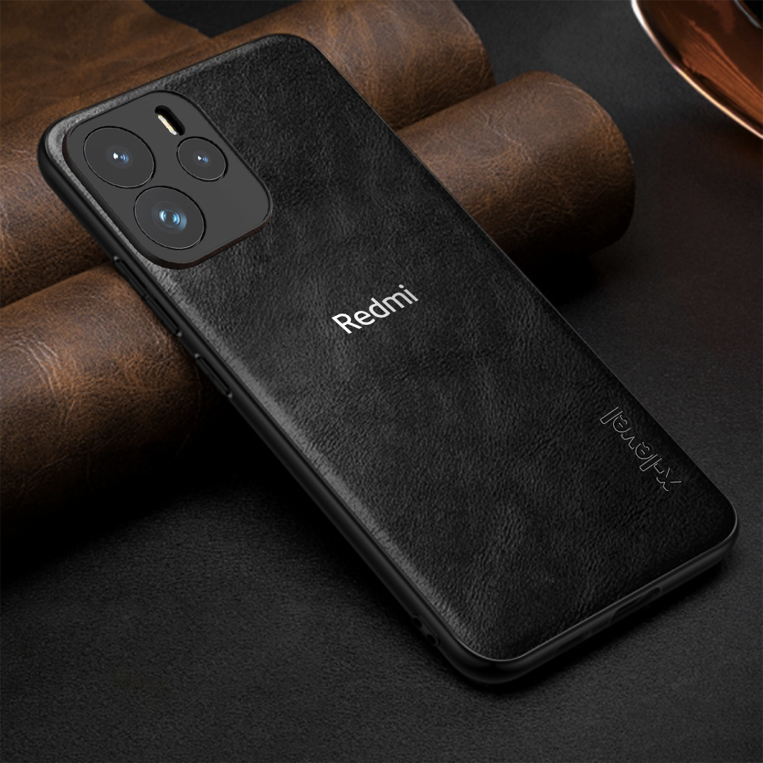 REDMI NOTE 14 5G Business Style PU LEATHER PROTECTIVE BACK CASE WITH CAMERA PROTECTION