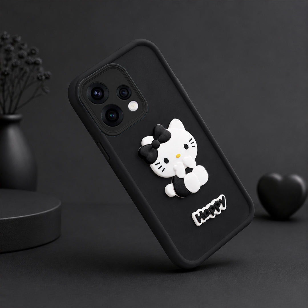 OPPO RENO 15 5G Soft Silicone 3D Hello Kitty character design Back Case with Camera Protection