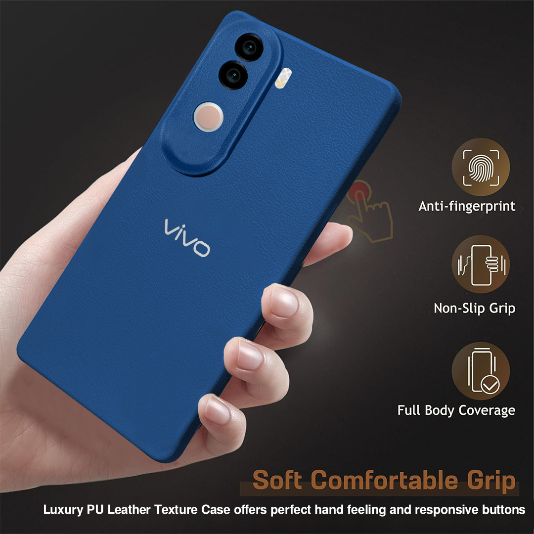 Vivo V40e 5G Solid Color Leather Texture Matte Phone Back Case