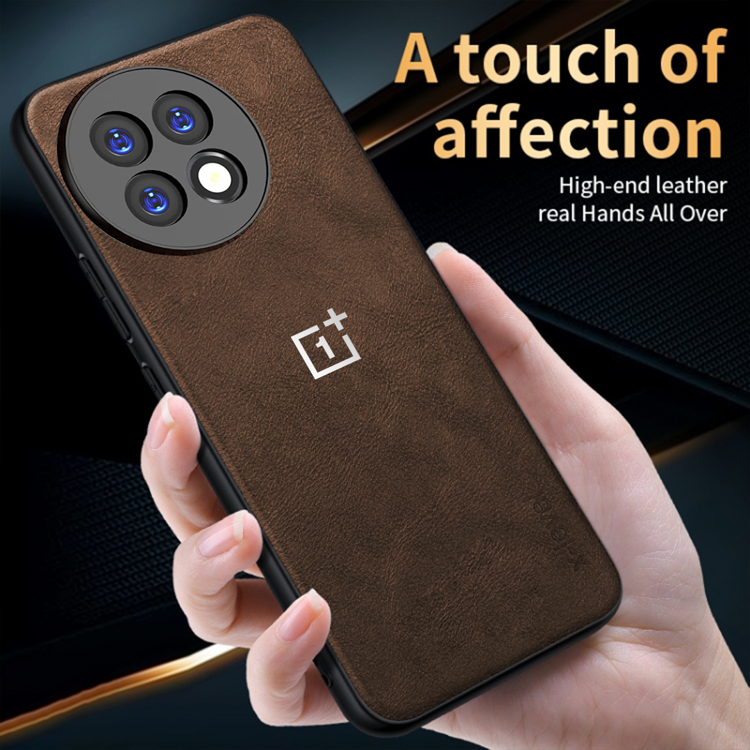 ONEPLUS 13R 5G Business Style PU LEATHER PROTECTIVE BACK CASE WITH CAMERA PROTECTION