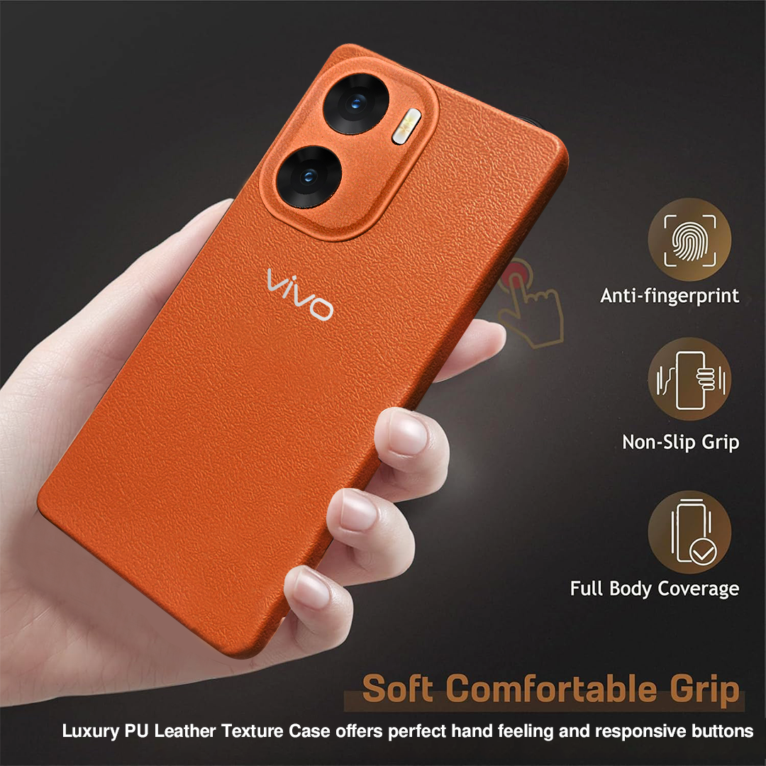 Vivo V29e 5G Solid Color Leather Texture Matte Phone Back Case