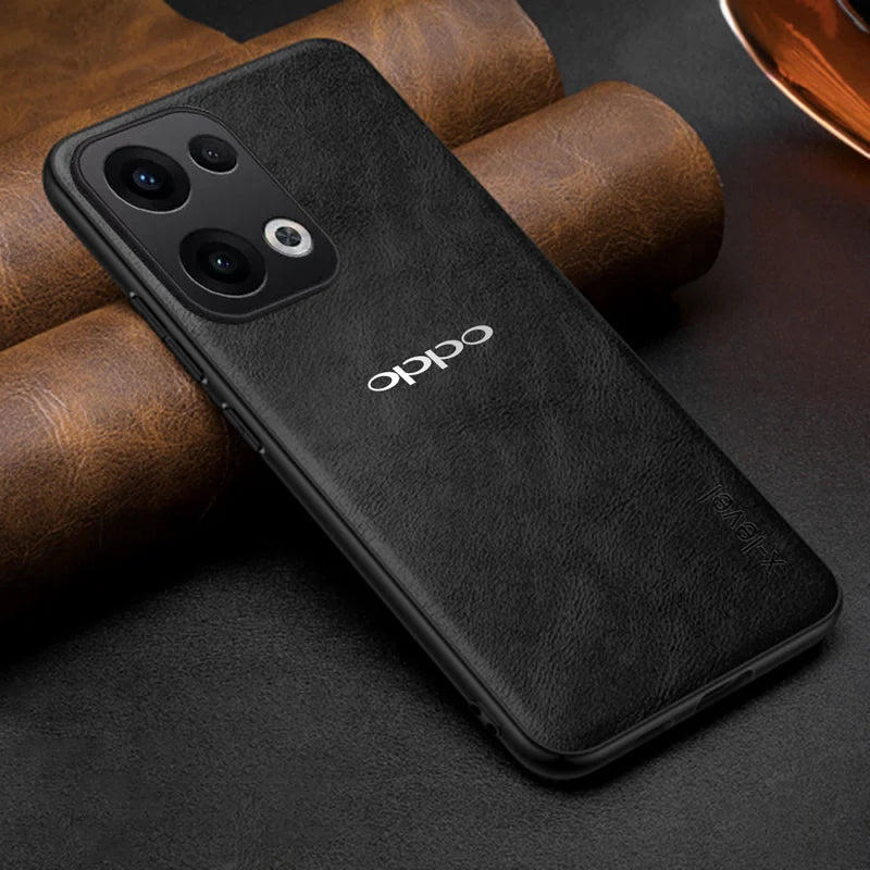 OPPO RENO 13 5G Business Style PU LEATHER PROTECTIVE BACK CASE WITH CAMERA PROTECTION
