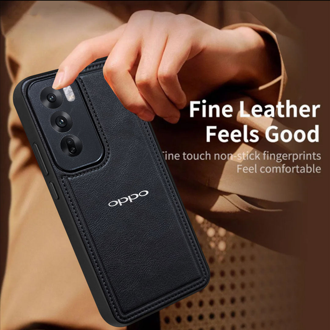 OPPO RENO 12/12 PRO 5G Vintage Leather Stitched Protective Back Case