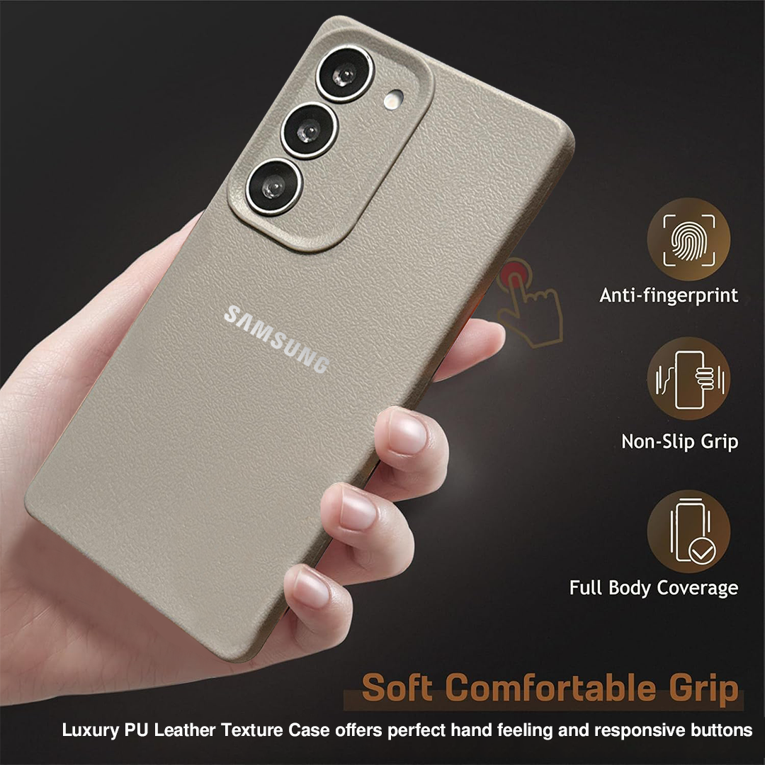 Samsung Galaxy S23 5G Solid Color Leather Texture Matte Phone Back Case