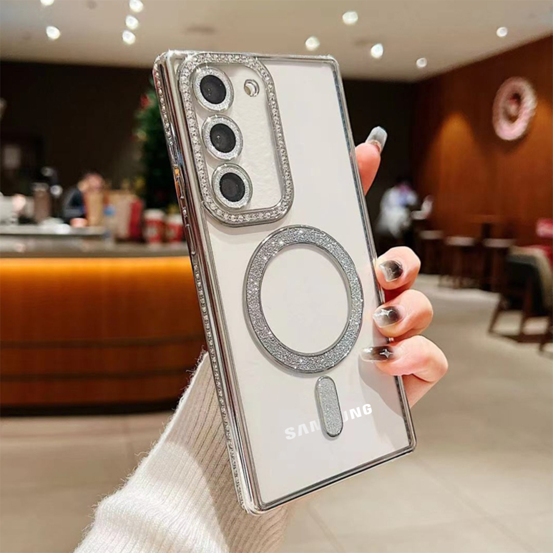 Samsung Galaxy S23 5G Diamond Gradient Plated MagSafe TPU With Camera Lens Protection Phone Case