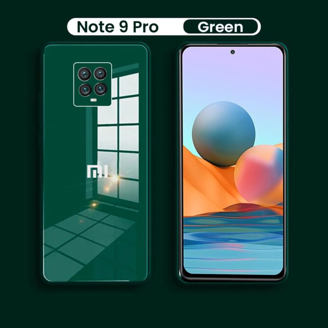 Redmi Note 9 Pro Luxurious Glass Case With Camera Protection Back Cover