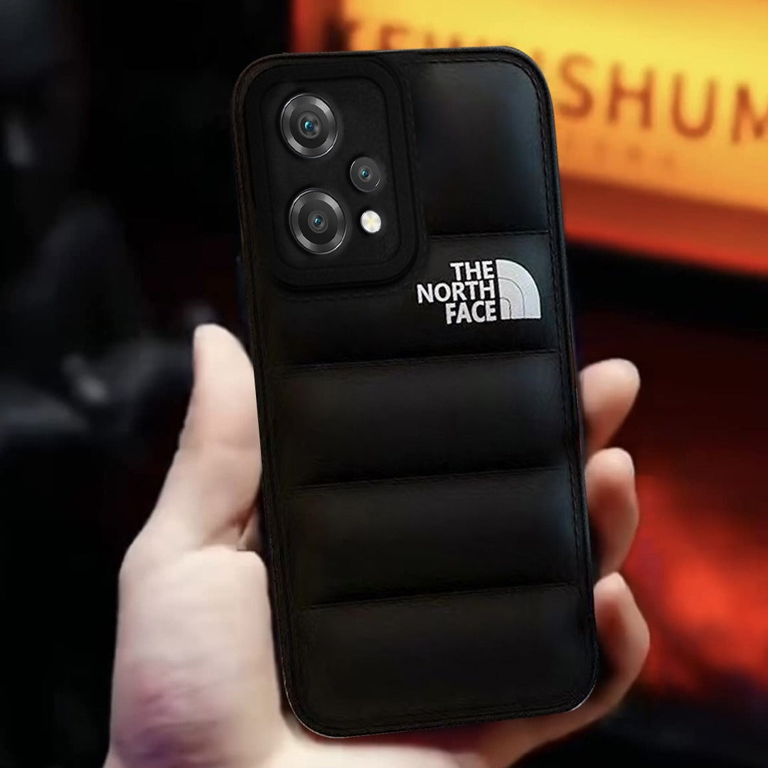 The North Face Puffer Edition Black Bumper Back Case For Nord CE 2 Lite 5g
