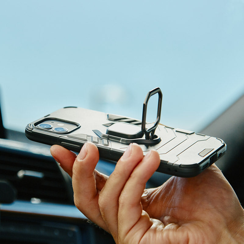 Galaxy A54 5G Black Panther Metal Bracket Shockproof Protective Back Case