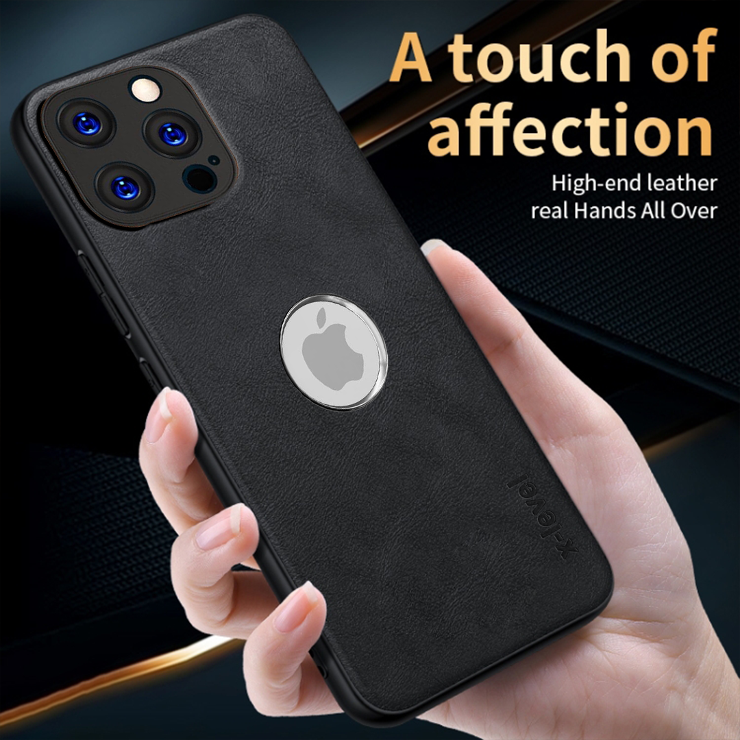 IPHONE 14 PRO 5G Business Style PU LEATHER PROTECTIVE BACK CASE WITH CAMERA PROTECTION