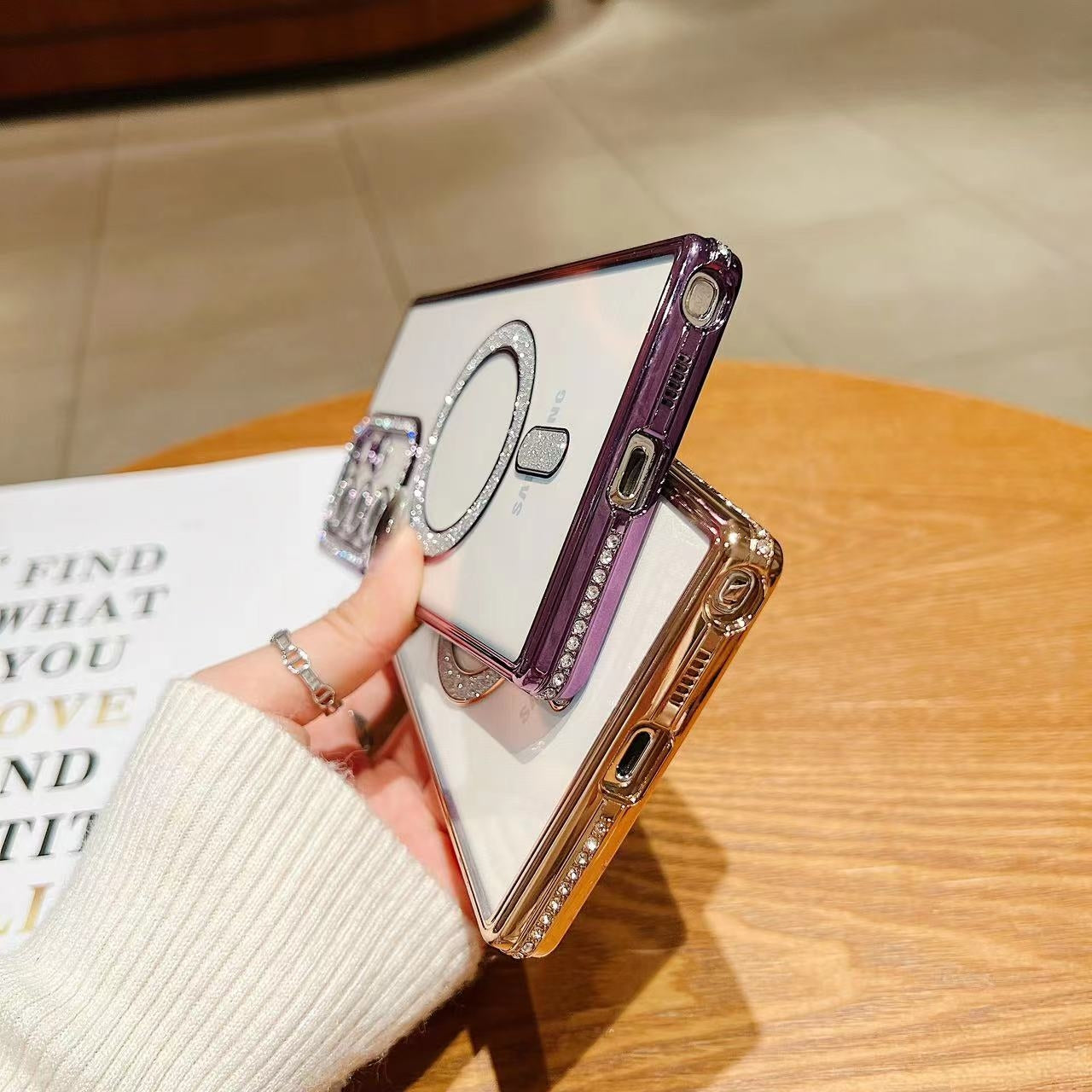 Samsung Galaxy S23 5G Diamond Gradient Plated MagSafe TPU With Camera Lens Protection Phone Case