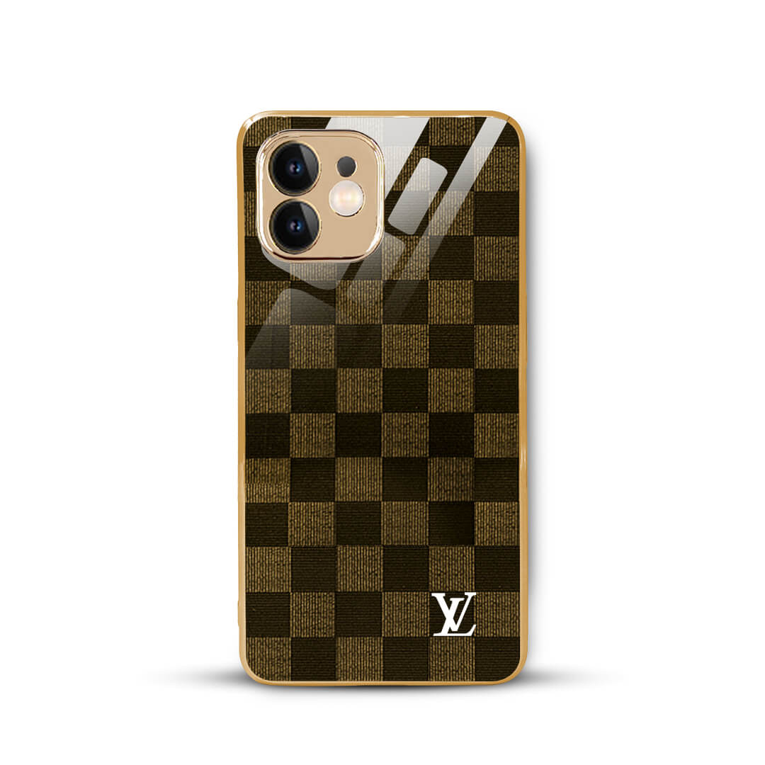 Tempered Shop-iPhone 12/12pro/12pro max Flawless Checkered Glass Protective Case/Cover