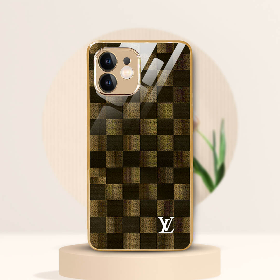 Tempered Shop-iPhone 12/12pro/12pro max Flawless Checkered Glass Protective Case/Cover