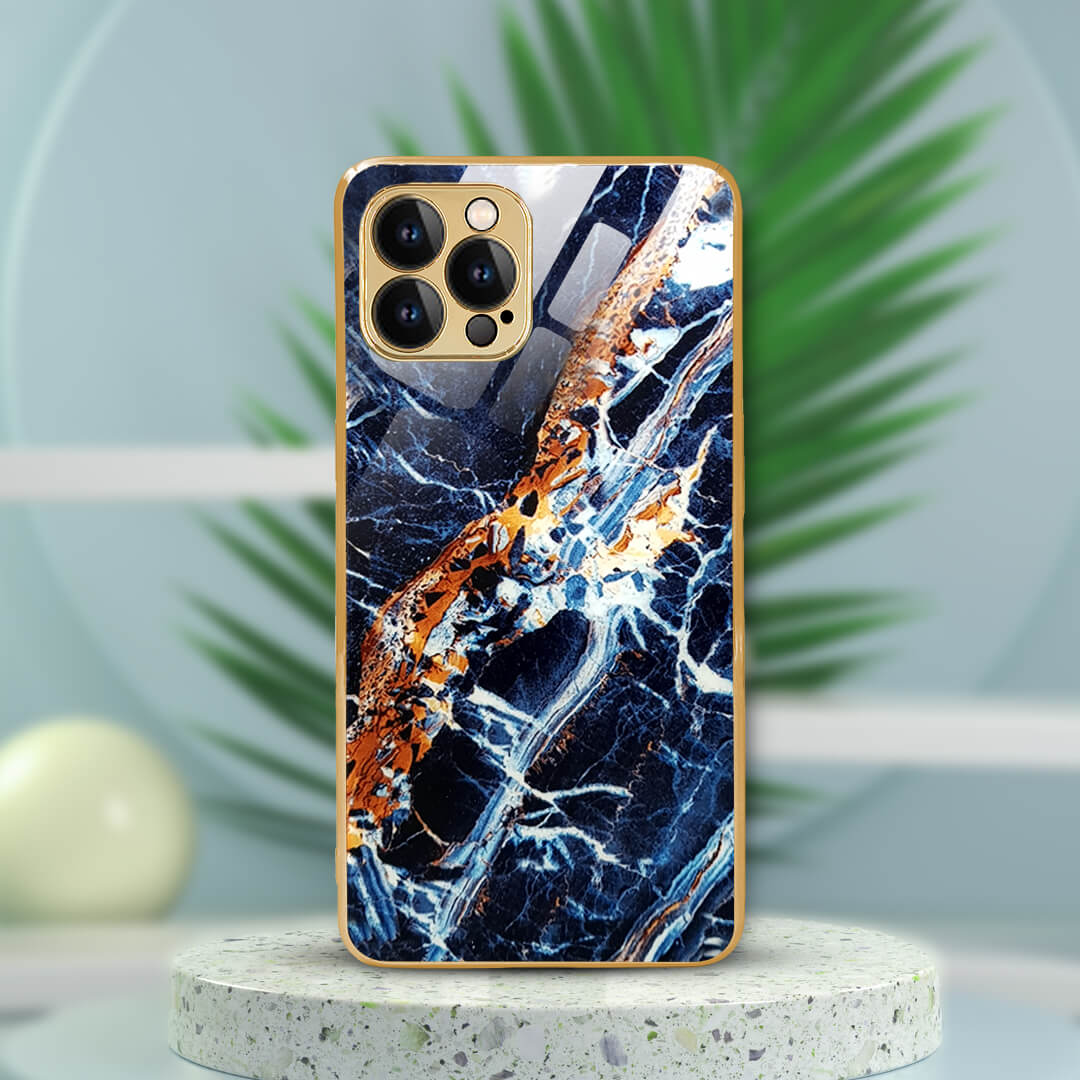 Tempered Shop iPhone-12 pro max Cluster Pattern Protective Glass Back Cover/Case