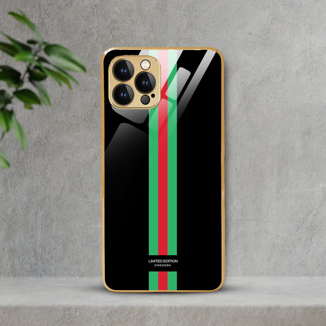 Tempered Shop iPhone-12 pro max- Designer Strips Guarding Glass Back Case/Cover