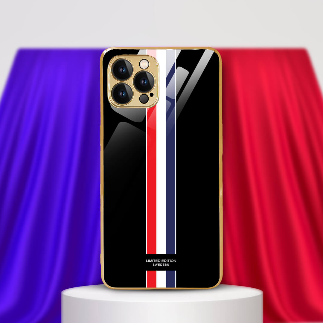 Tempered Shop iPhone-12 pro max- Designer Strips Guarding Glass Back Case/Cover