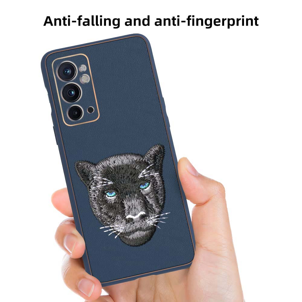 OnePlus 9RT 5G New Luxury Embroidery Soft Leather Back Case Cover