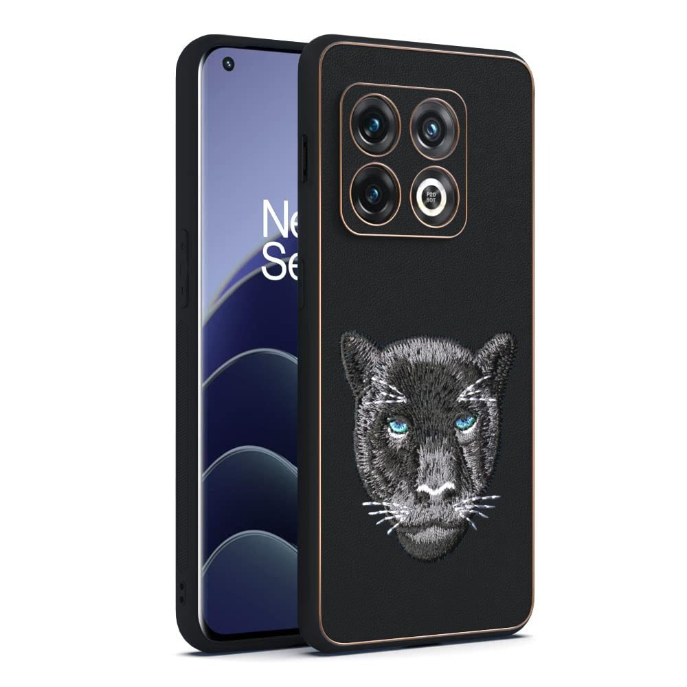 OnePlus 10 Pro New Luxury Embroidery Soft Leather Back Case Cover