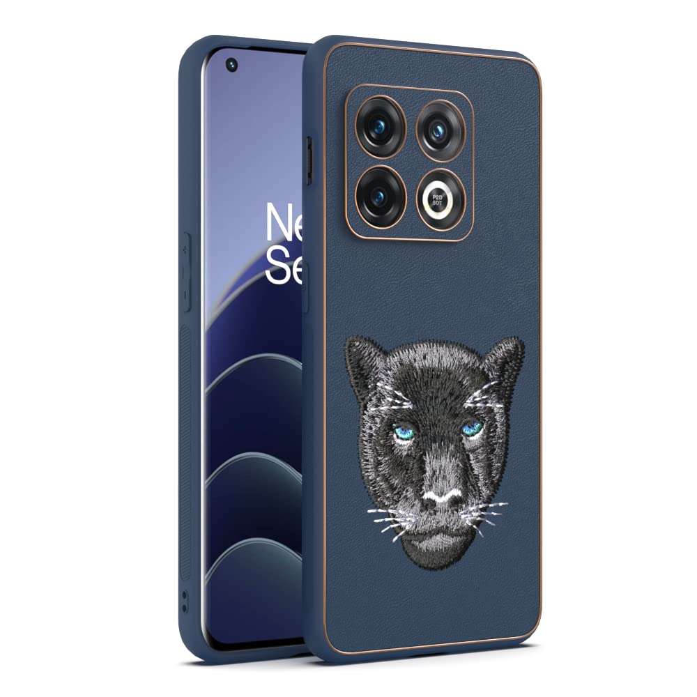 OnePlus 10 Pro New Luxury Embroidery Soft Leather Back Case Cover