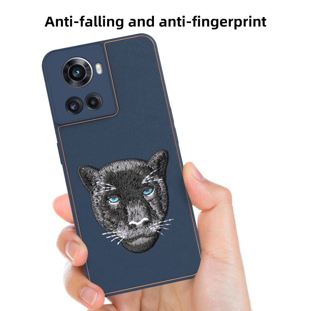 OnePlus 10R New Luxury Embroidery Soft Leather Back Case Cover