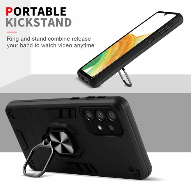 Galaxy A32 Armour Iron Man Case With Kickstand