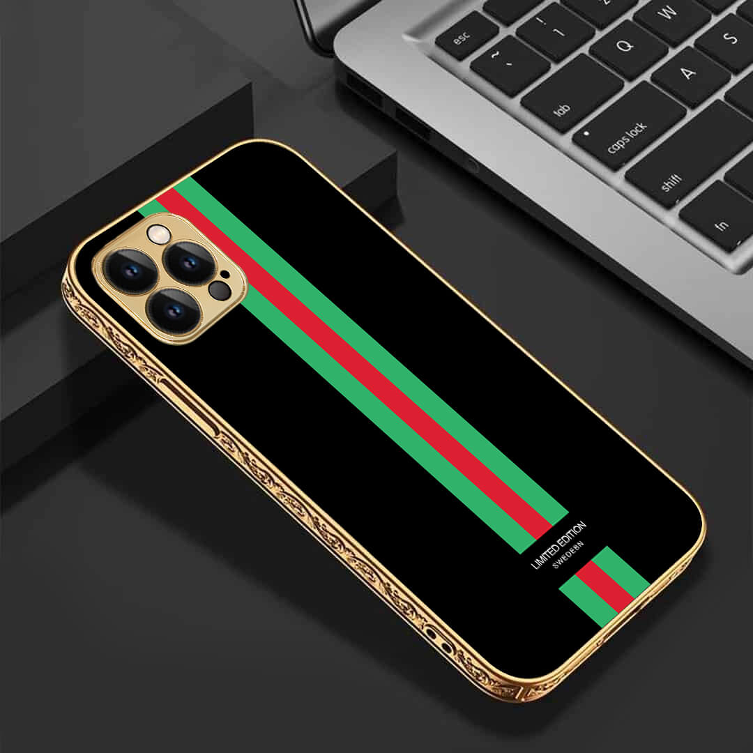 Tempered Shop iPhone-12 pro max- Designer Strips Guarding Glass Back Case/Cover