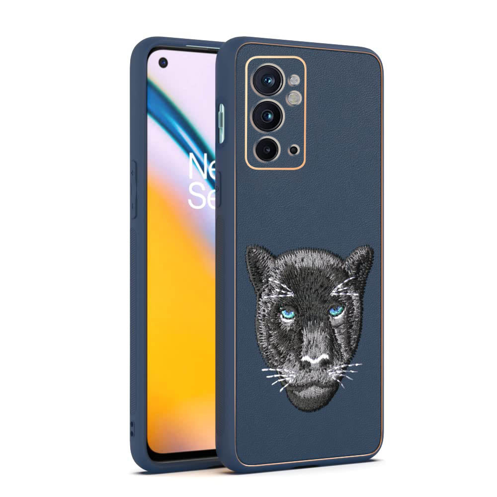OnePlus 9RT 5G New Luxury Embroidery Soft Leather Back Case Cover