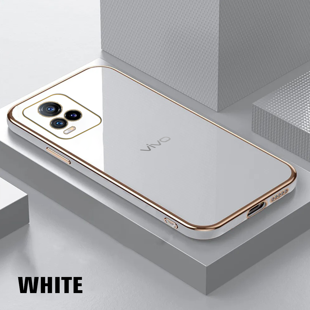 VIVO V21e ULTRA-SHINE GOLD ELECTROPLATED LUXURIOUS BACK CASE WITH CAMERA PROTECTION