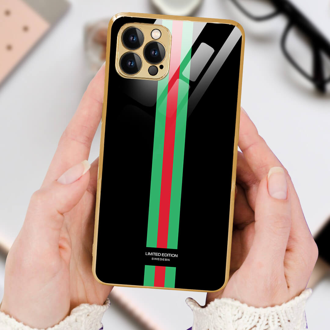 Tempered Shop iPhone-12 pro max- Designer Strips Guarding Glass Back Case/Cover