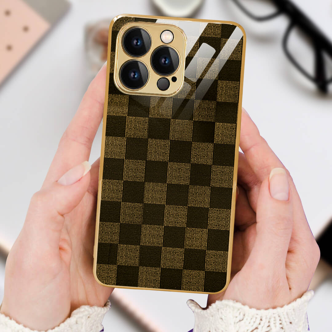 Tempered Shop-iPhone 13/13 pro /13 pro Max Flawless Checkered Glass Protective Case/Cover