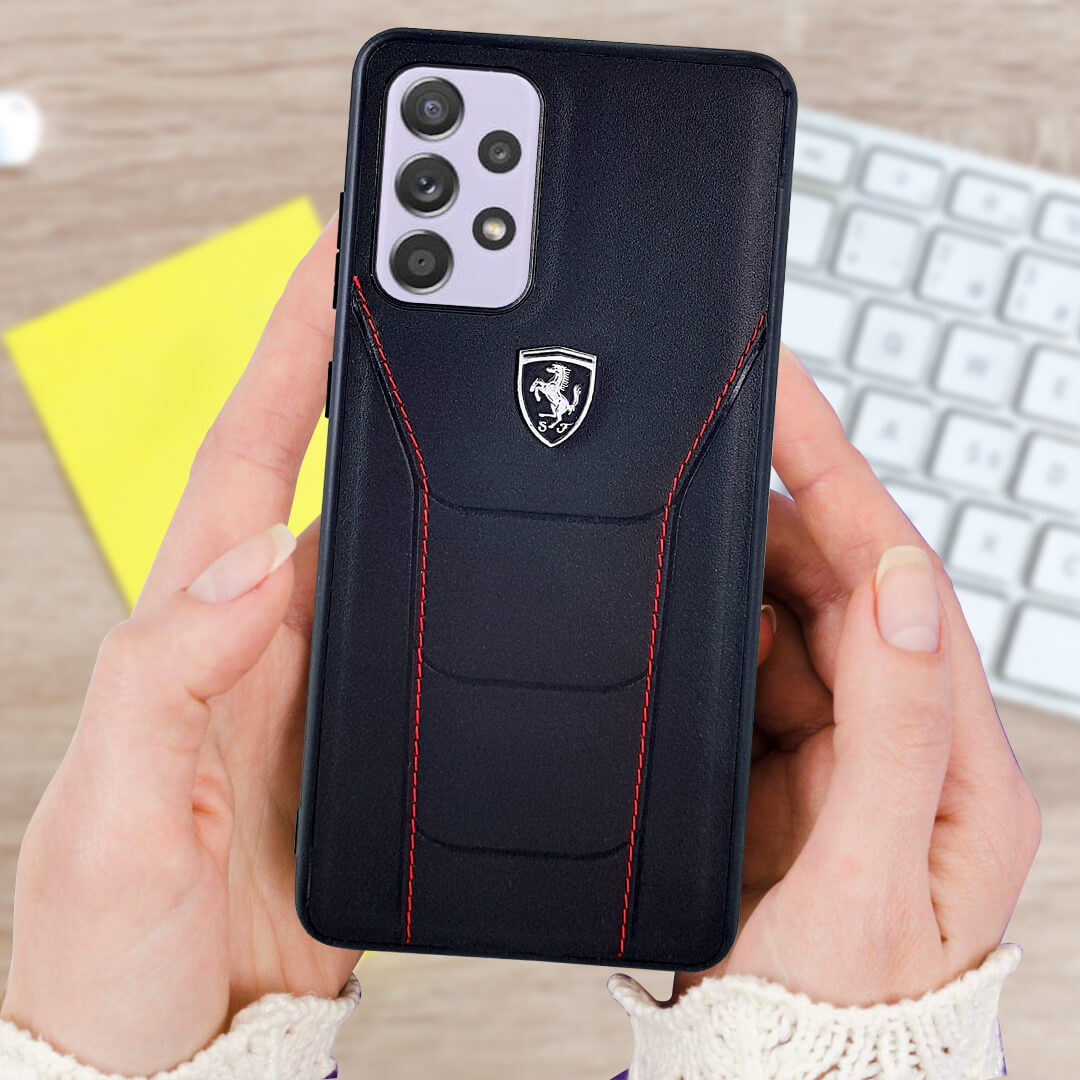 FERRARI ® GENUINE LEATHER CRAFTED LIMITED EDITION CASE FOR SAMSUNG GALAXY A52