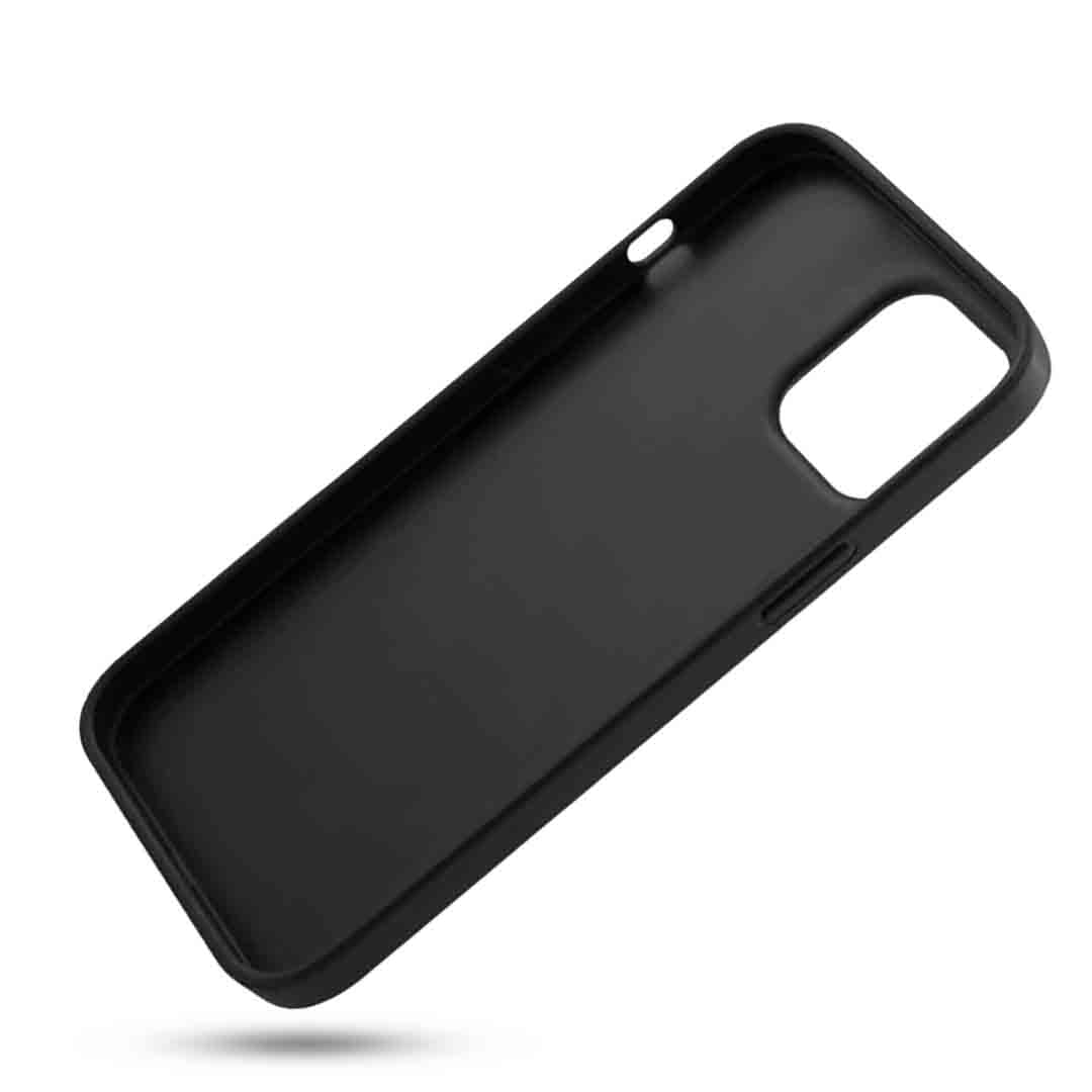 IPHONE 13/13 pro max-PU LEATHER BLACK M COLLECTION WITH SMALL TRIANGLE PATTERN AND CONSTRASTED TRICOLOR STRIPE - BMW