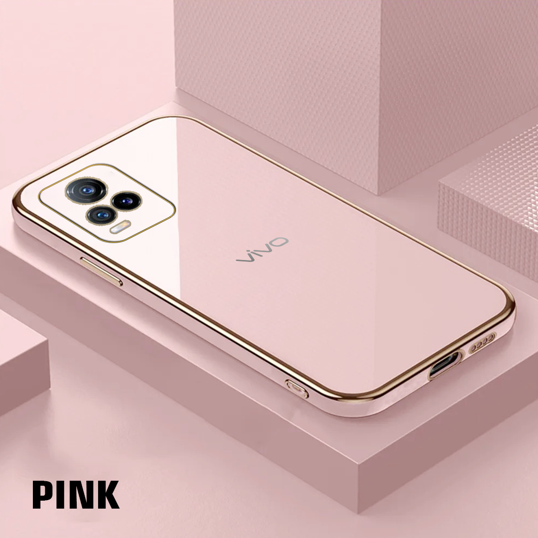 VIVO V21e ULTRA-SHINE GOLD ELECTROPLATED LUXURIOUS BACK CASE WITH CAMERA PROTECTION