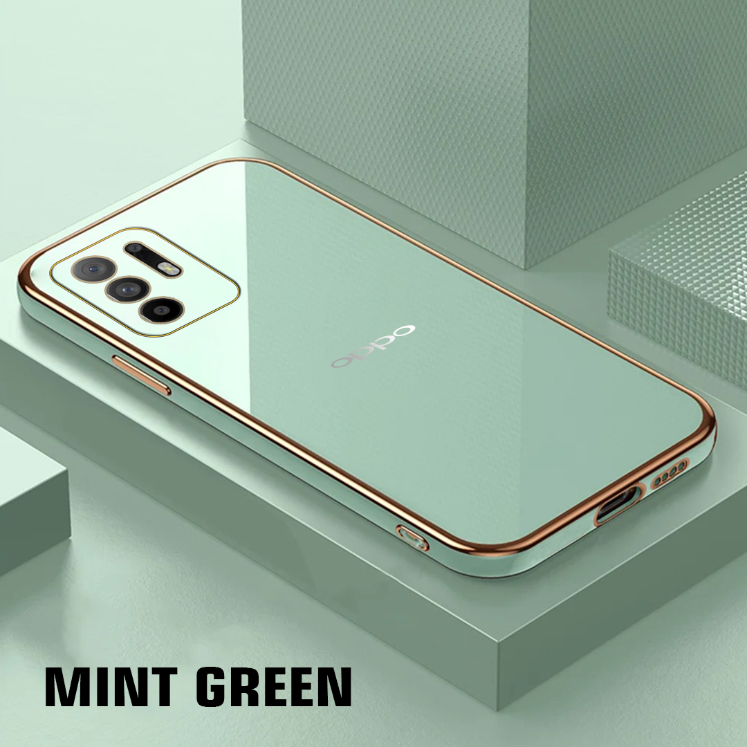 OPPO F19 PRO PLUS ULTRA-SHINE GOLD ELECTROPLATED LUXURIOUS BACK CASE WITH CAMERA PROTECTION