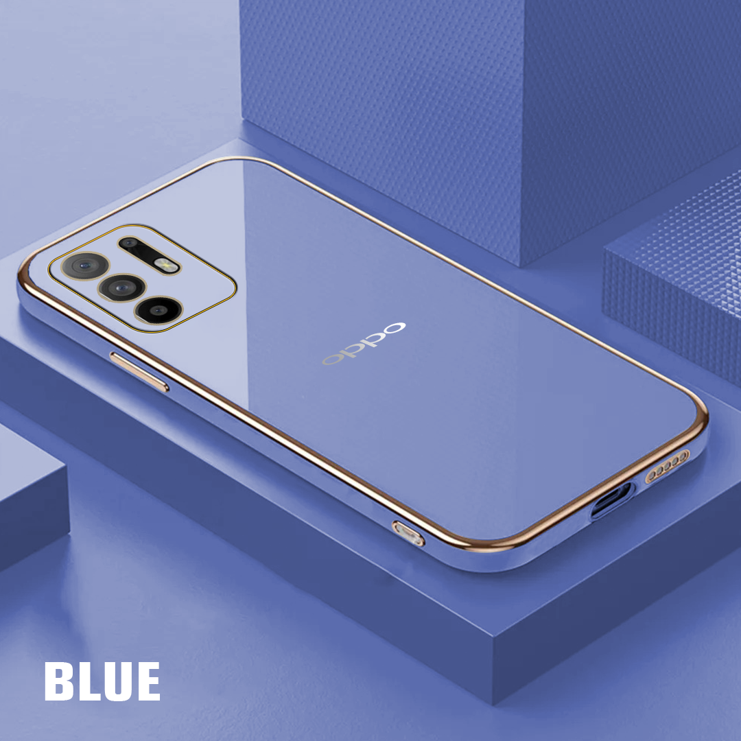 OPPO F19 PRO PLUS ULTRA-SHINE GOLD ELECTROPLATED LUXURIOUS BACK CASE WITH CAMERA PROTECTION