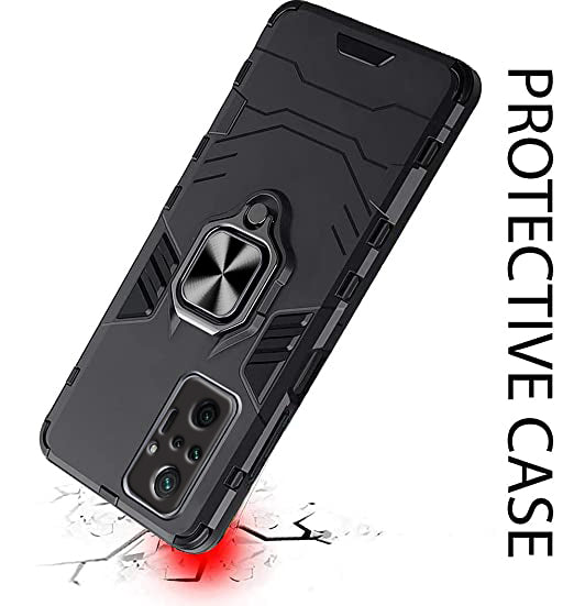 Redmi Note 10 Pro/Note 9 Pro Armour Iron Man Case With Ring Holder