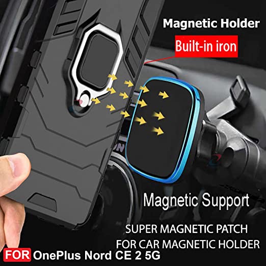 Armour Iron Man Case With Ring Holder For OnePlus 8T & OnePlus 9R