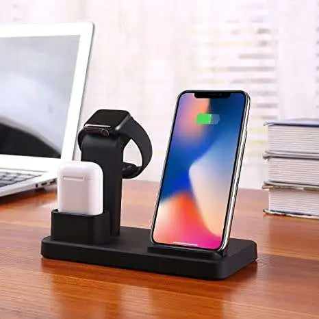 QI 3 in 1 Wireless Charger Compatible for Smart Devices