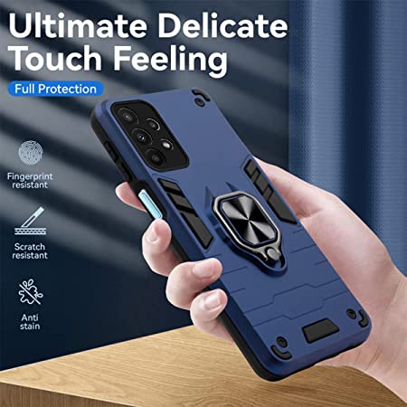 Galaxy A23 Black Panther Metal Bracket Shockproof Protective Back Case