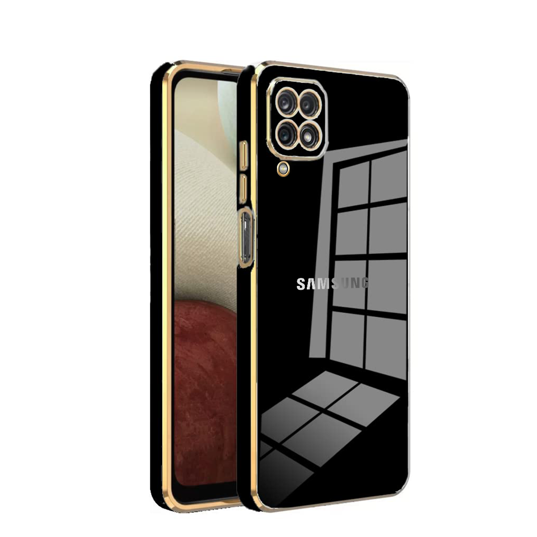 GALAXY F62 ULTRA-SHINE GOLD ELECTROPLATED LUXURIOUS BACK CASE WITH CAMERA PROTECTION